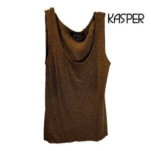 Kasper Women's Scoop Neck Tank Tops‎ Summer Ribbed Sleeveless Top